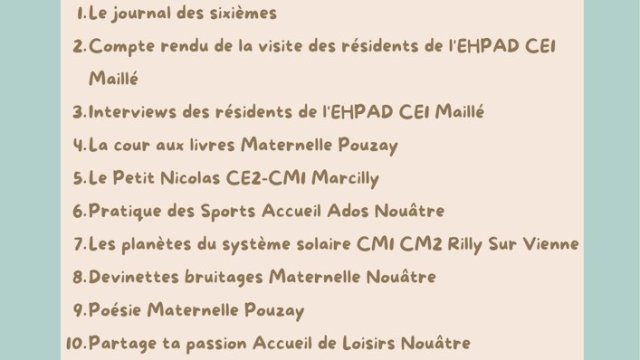 Radio TER Val de Vienne Nouatre sommaire page 0001